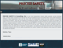 Tablet Screenshot of precisesafety.com